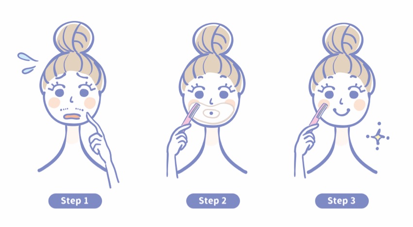 基本步驟1．2．3！體驗水嫩滑順的臉部除毛方法
